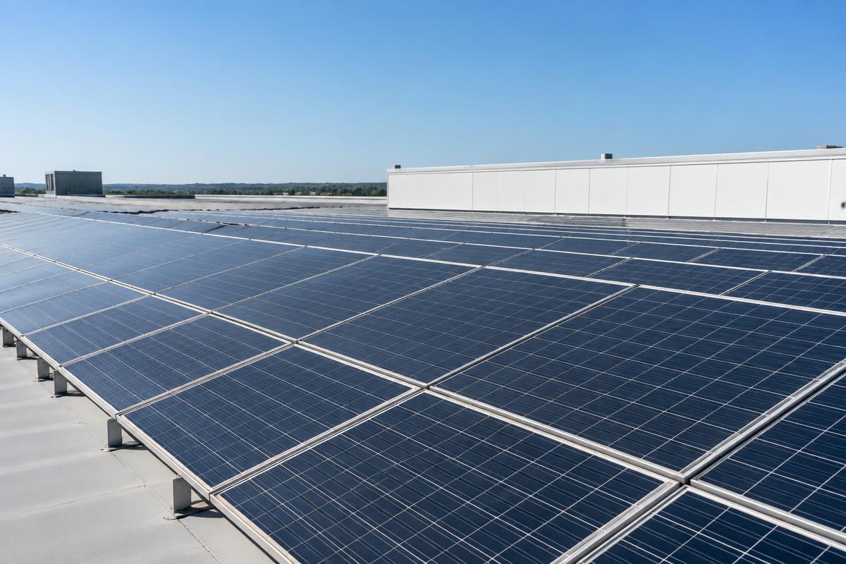 Photovoltaikanlage auf einem Flachdach